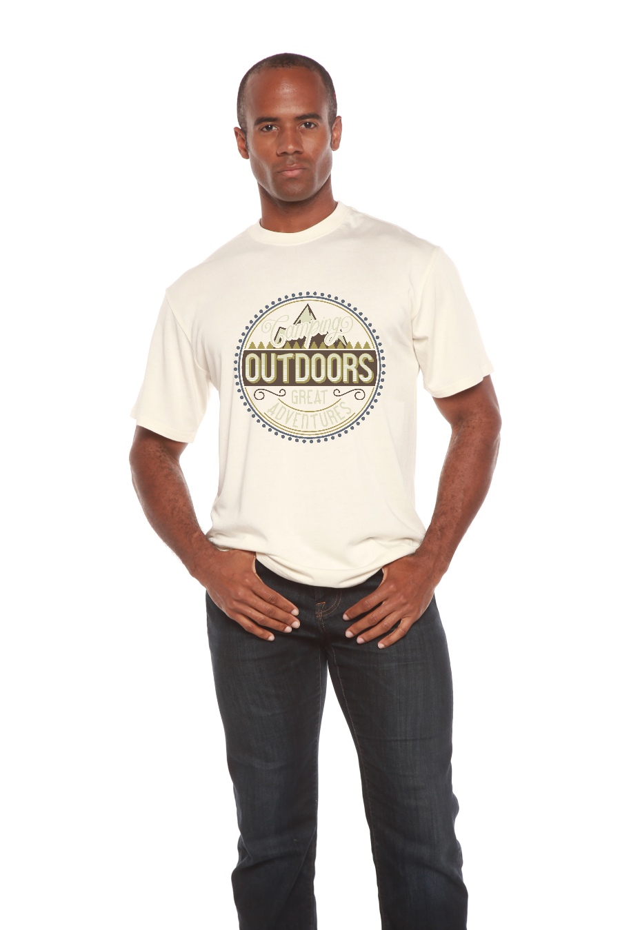 Spun Bamboo Outdoors Men's Bamboo Viscose/Organic Cotton Short Sleeve Graphic T-Shirt — comparison shot