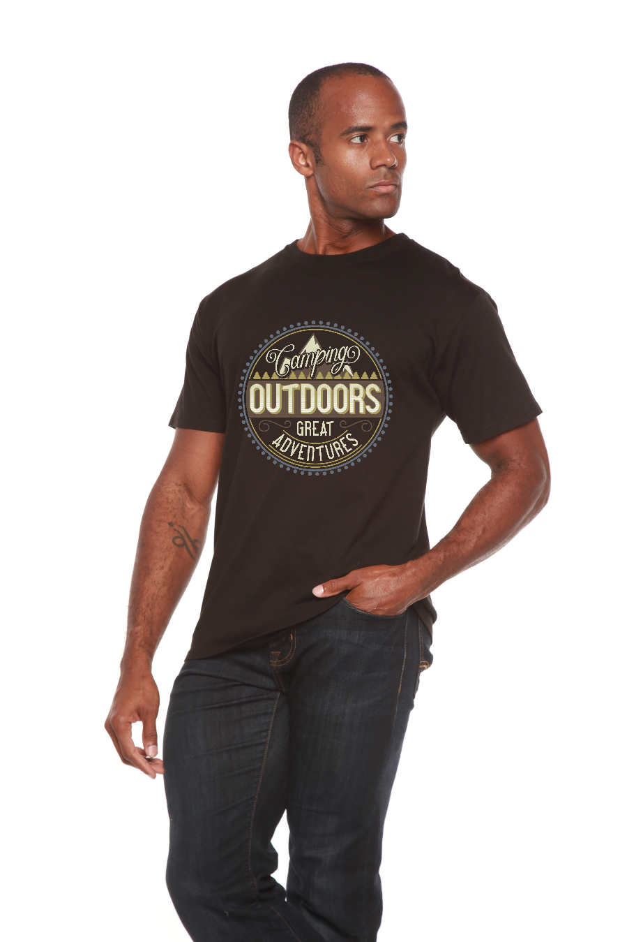 Spun Bamboo Outdoors Men's Bamboo Viscose/Organic Cotton Short Sleeve Graphic T-Shirt — lifestyle context