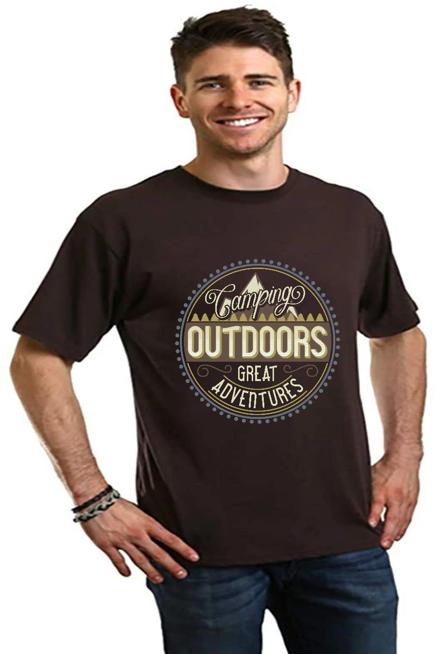 Spun Bamboo Outdoors Men's Bamboo Viscose/Organic Cotton Short Sleeve Graphic T-Shirt — side view