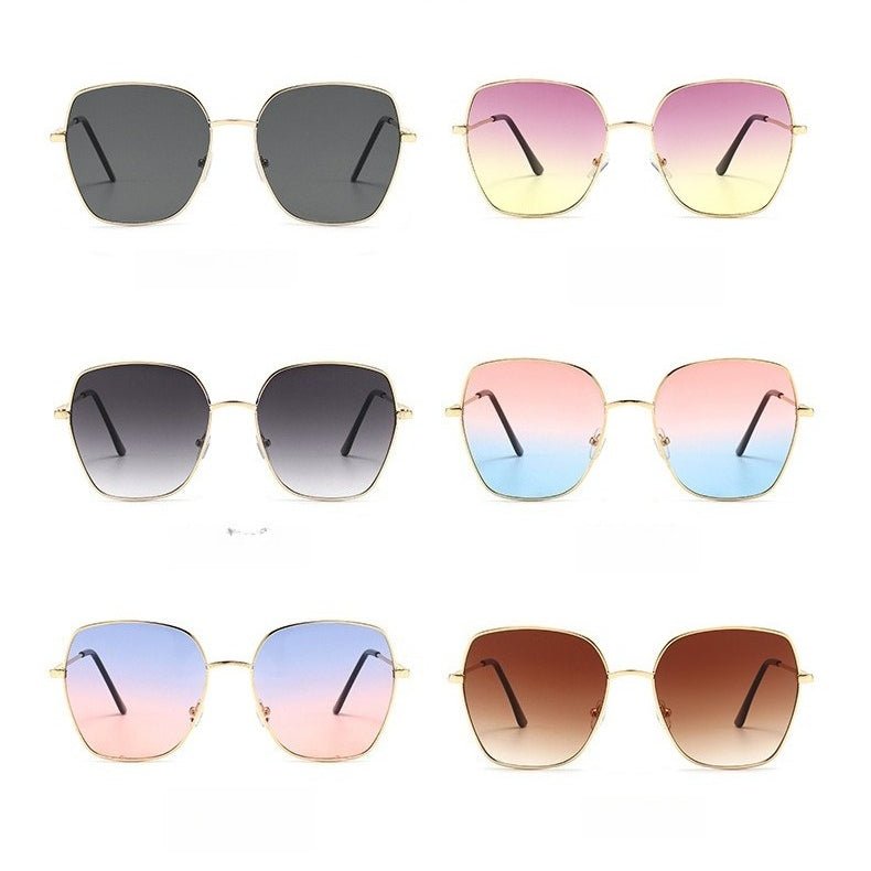 Mariam's Collection Oversized Gradient Sunglasses for Women – Face-Slimming Fashion Statement… — flat-lay composition