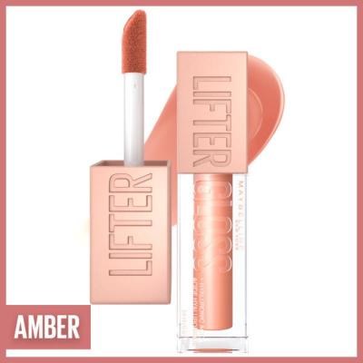 Maybelline Lifter Gloss: Hydrating Hyaluronic Acid Lip Gloss - Non-Sticky, Plumping Effect, Beautiful Amber Shade