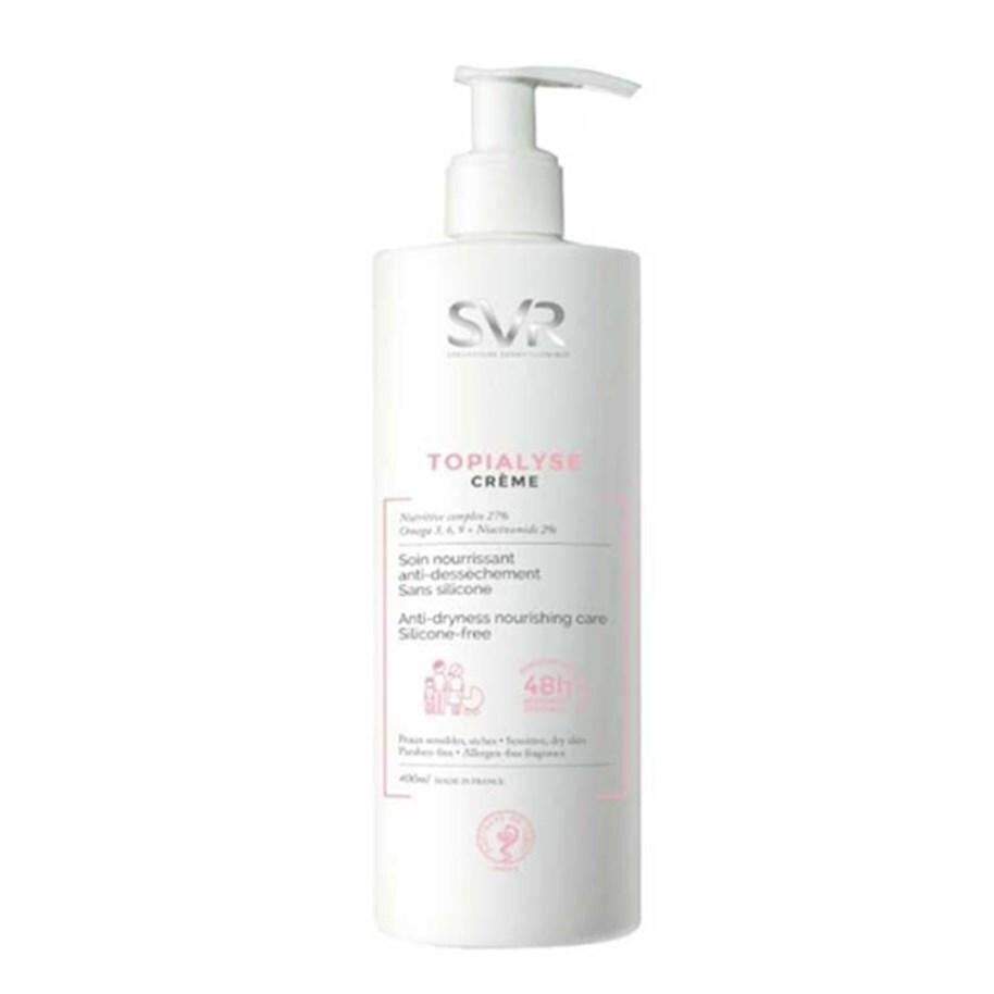 SVR Topialyse Moisturizing Cream - 400ml - Hydrating Cream for Dry Skin Relief, Non-Greasy Moisturizer
