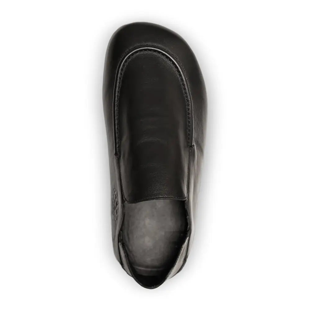 Bearfoot Ozo - Noir — wide toe box top-down view