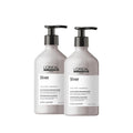 Loreal Professionnel Paris Serie Expert Silver Purple Shampoo - Professional Grey Hair Care Shampoo - 500ml x 2