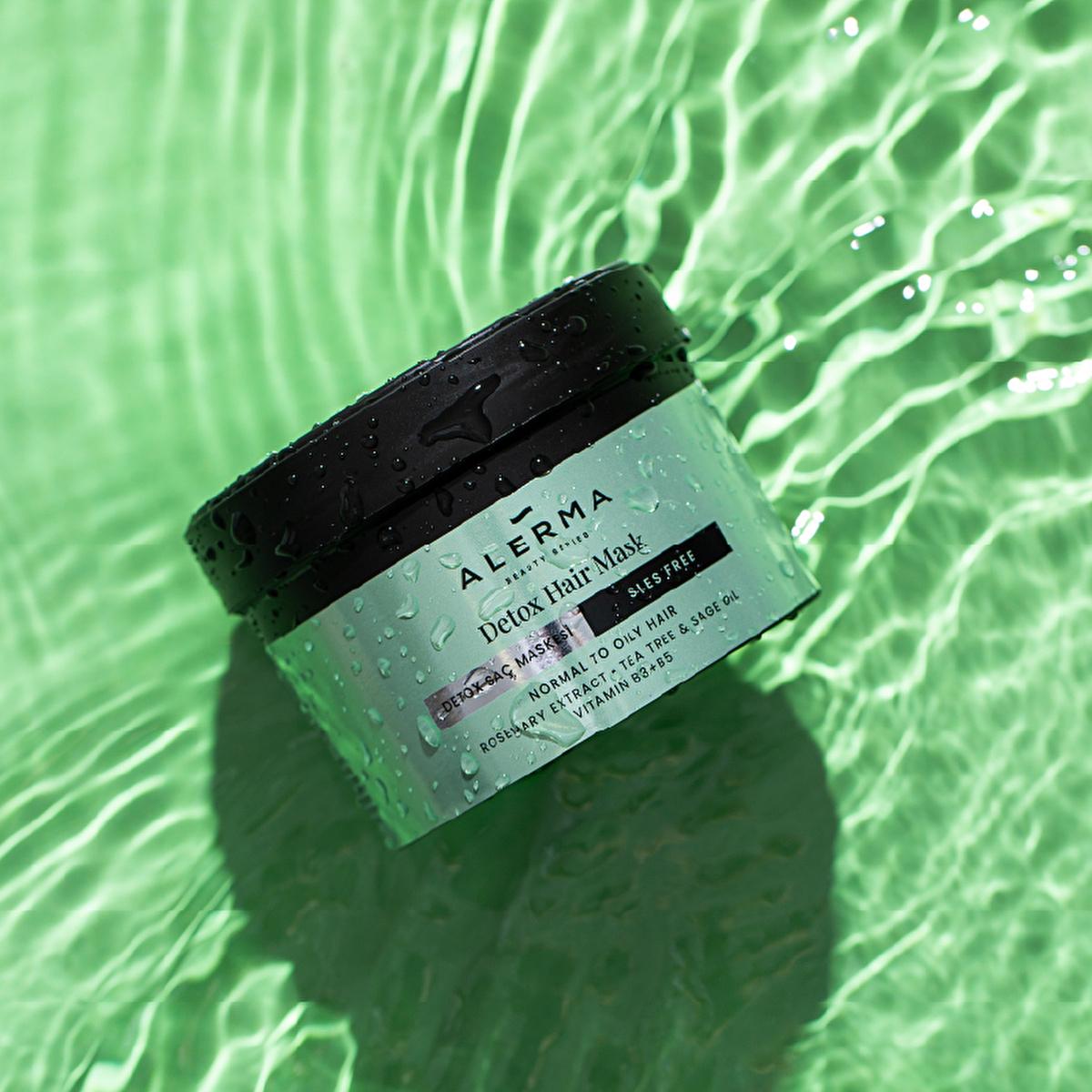 Alerma Detox Hair Mask - 8.12 fl oz, Vegan, Sulfate & Paraben-Free for Oily Hair