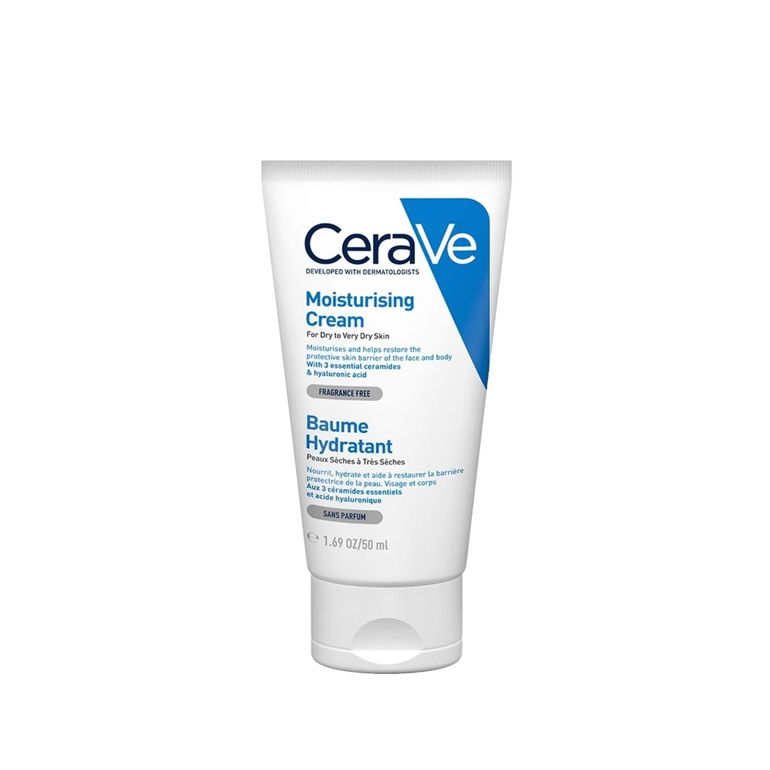 CeraVe Moisturizing Cream 50ml - Hydrating Cream for Dry, Sensitive Skin - Fragrance-Free, Non-Irritating