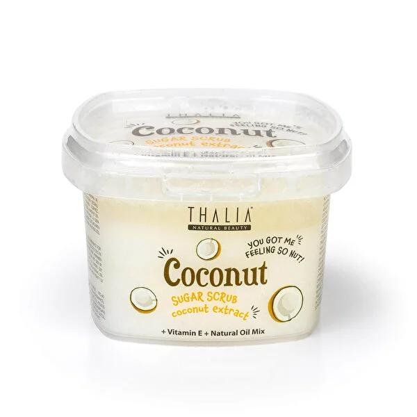 Thalia Natural Beauty Coconut Sugar Scrub: Gentle Exfoliation, Deeply Nourishes, Paraben-Free - For Smooth, Radiant Skin