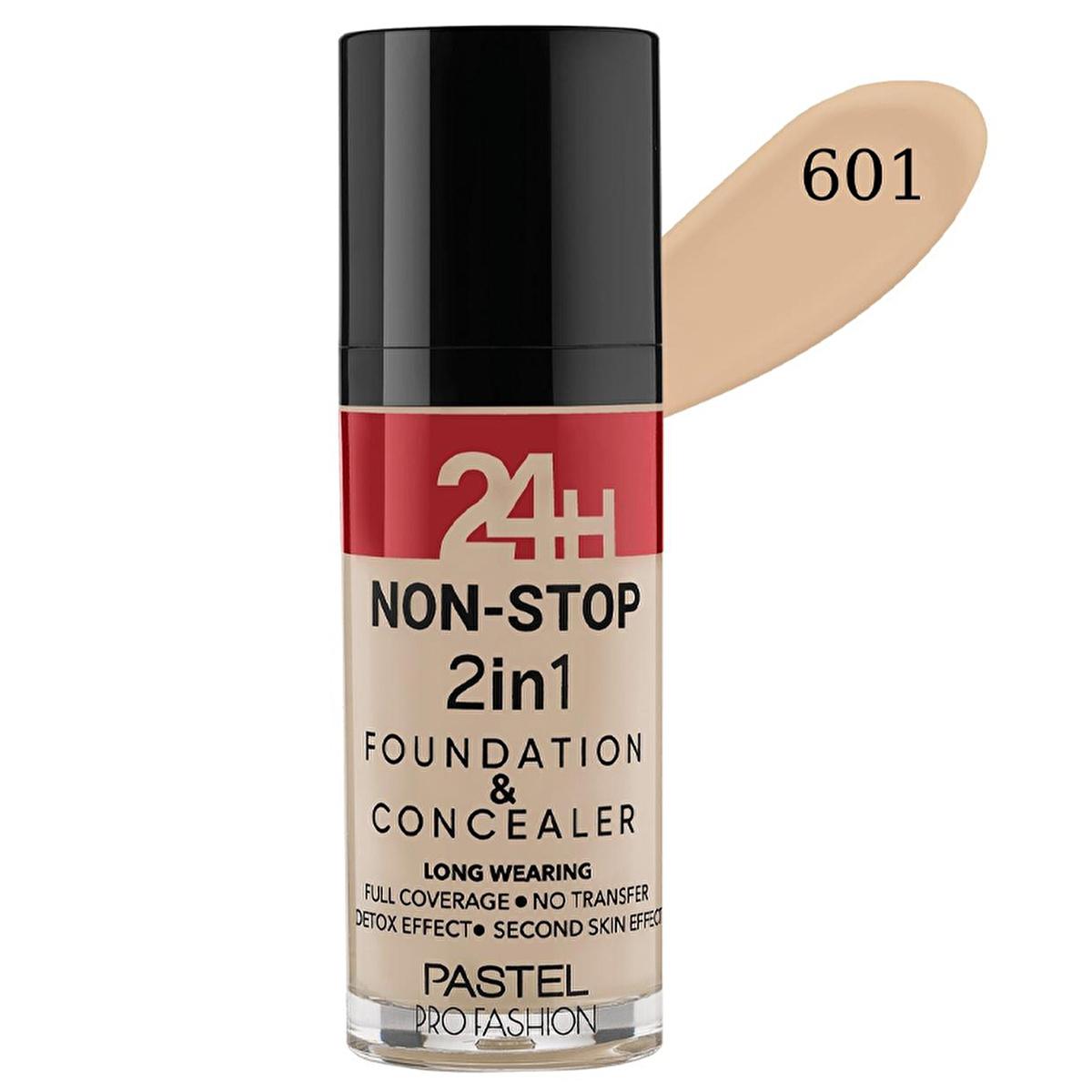 Pastel 24H Non-Stop Liquid Foundation and Concealer - Cruelty-Free, Vegan, Long-Lasting Makeup