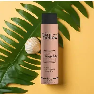 Mix Mellow Anti-Dandruff Shampoo: Natural Mint & Eucalyptus for Oily & Normal Hair - Sulfate & Paraben Free, 380ml