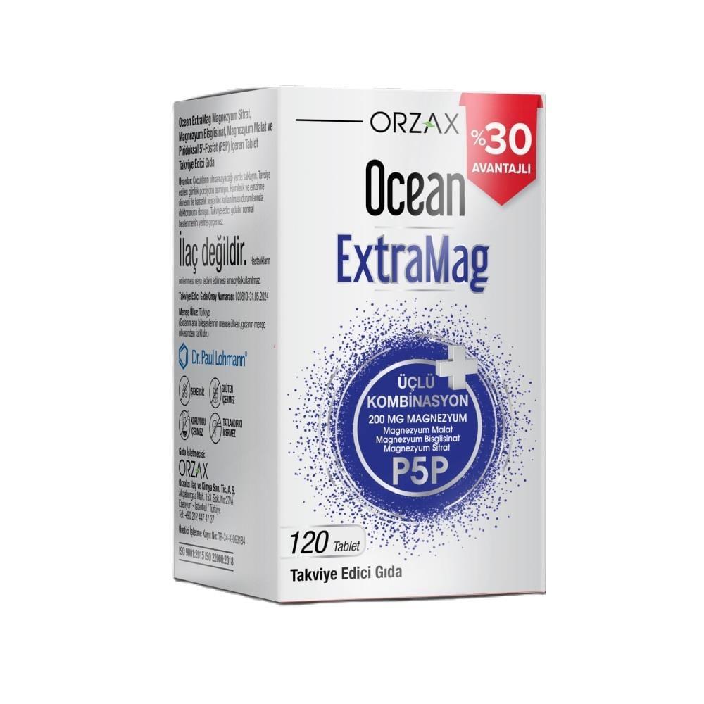 Ocean ExtraMag 120 Tablet - Magnesium and Vitamin B6 for Adults
