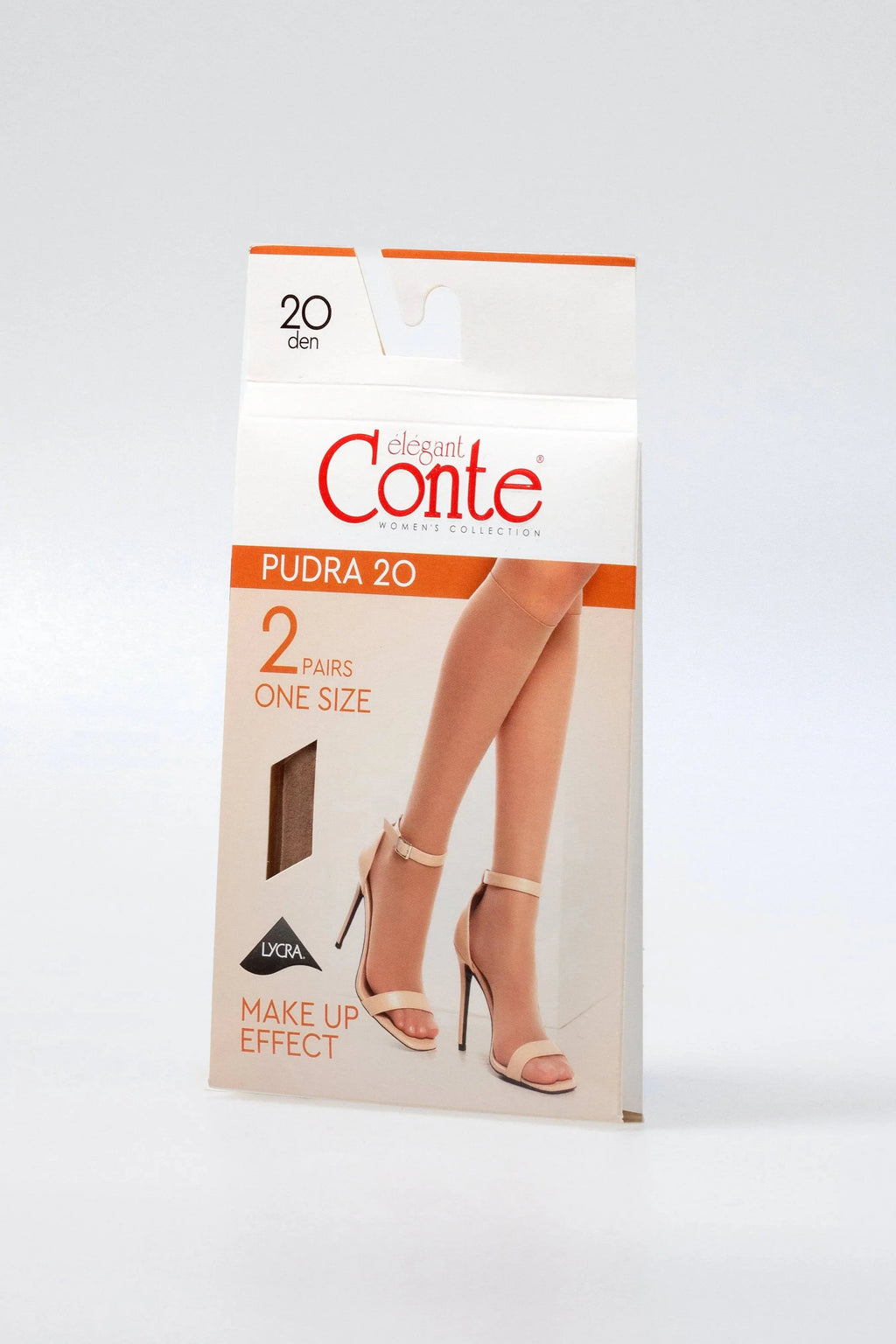 TheRanok.com Knee Highs Conte Pudra 20 Den (2 pairs) — detail close-up