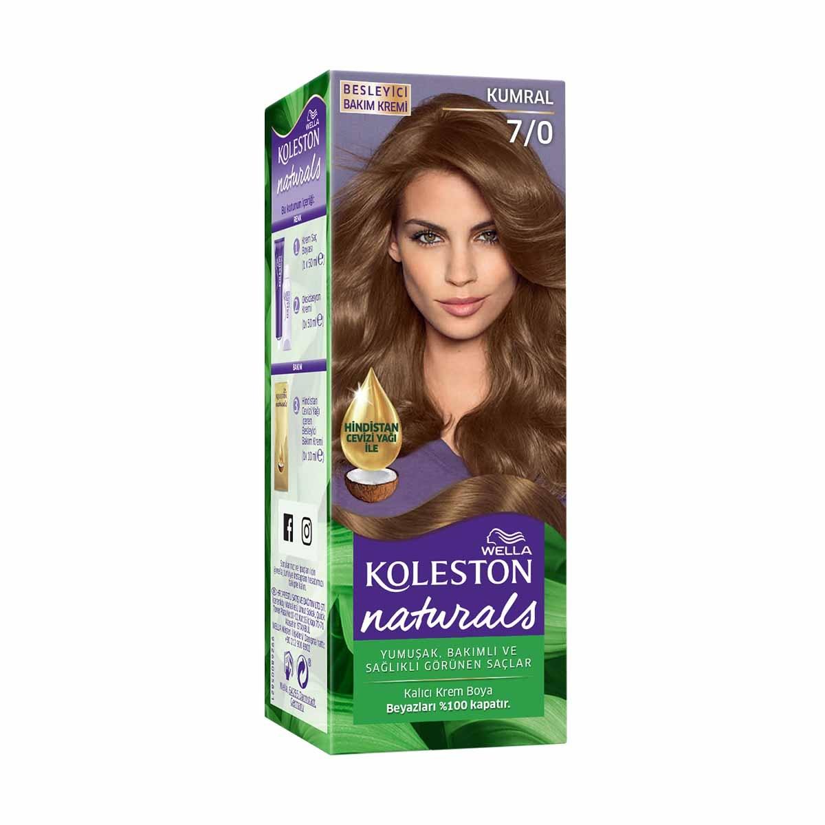 Wella Koleston Naturals Hair Color 7/0 - Rich Color & Nourishing Formula for Women and Teens | 1.7 fl oz