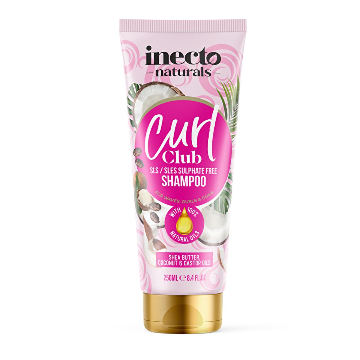 Inecto Curl Enhancing Shampoo - Sulfate-Free, Moisturizing for Curly Hair - 8.45 fl oz