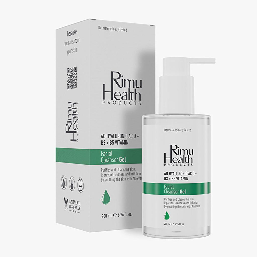 Rimu Health: Gentle Facial Cleansing Gel for Oily & Combination Skin - Hydrating, Barrier Repair, Acne & Sebum Control - Aloe Vera & Niacinamide