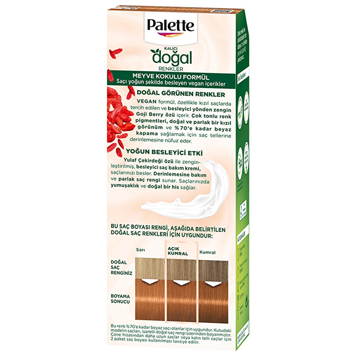 Palette Natural Hair Dye Permanent Light Copper 9-7 - Natural Ingredients for Long-Lasting Color