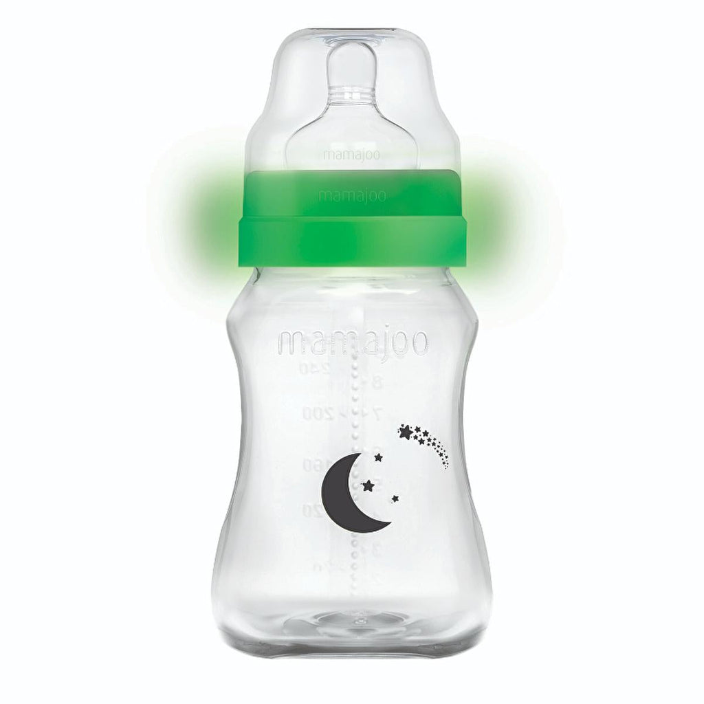 Mamajoo Night & Day Baby Bottle 270ml: Anti-Colic, BPA-Free, Glow-in-the-Dark - Perfect Infant Feeding for Colic Relief and Easy Nighttime Use