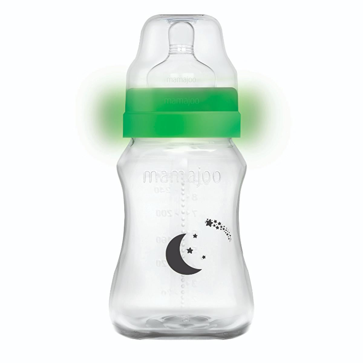 Mamajoo Night & Day Baby Bottle 270ml: Anti-Colic, BPA-Free, Glow-in-the-Dark - Perfect Infant Feeding for Colic Relief and Easy Nighttime Use