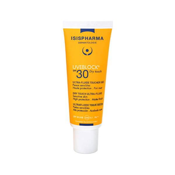 Isispharma Uveblock SPF30 Dry Touch Ultra-Fluid Sunscreen for Oily Skin - Non-Greasy, Moisturizing, SPF 30 Sun Protection