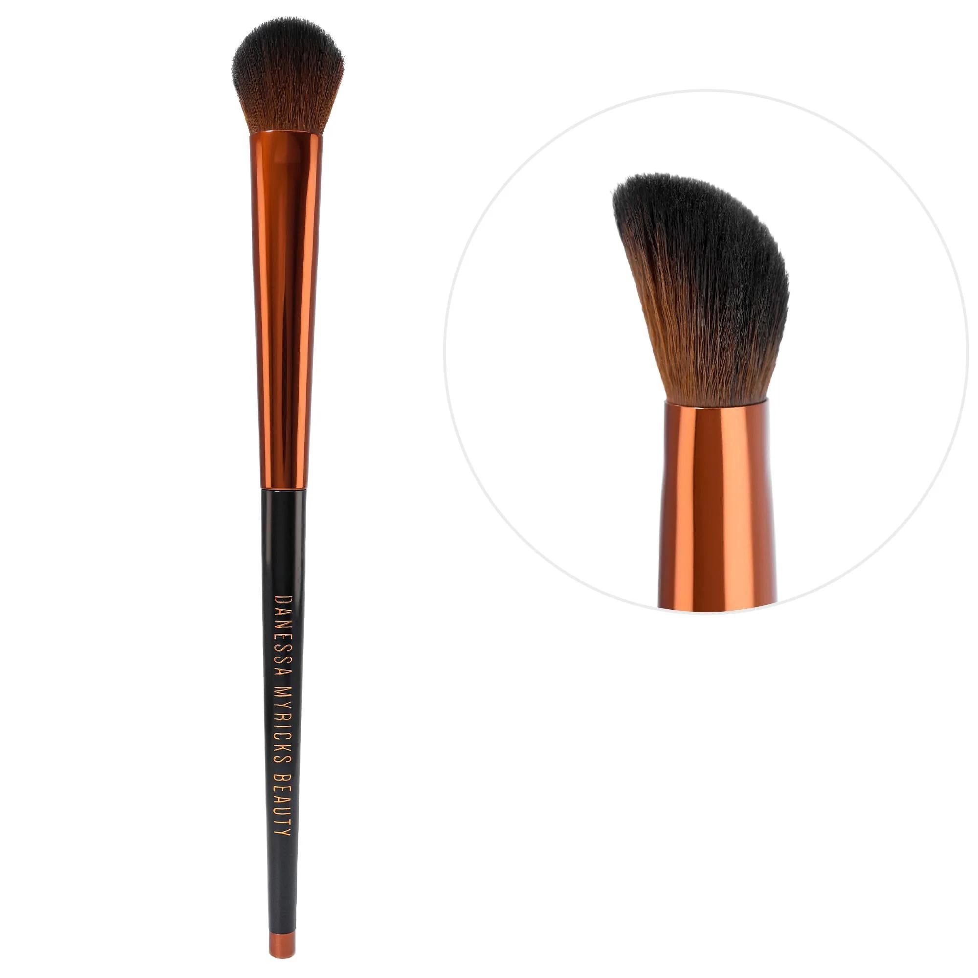 Yummy Face Multipurpose Makeup Brush for Concealer, Foundation & Powder - Cruelty-Free, Synthetic Bristles, Curved Shape for Contouring