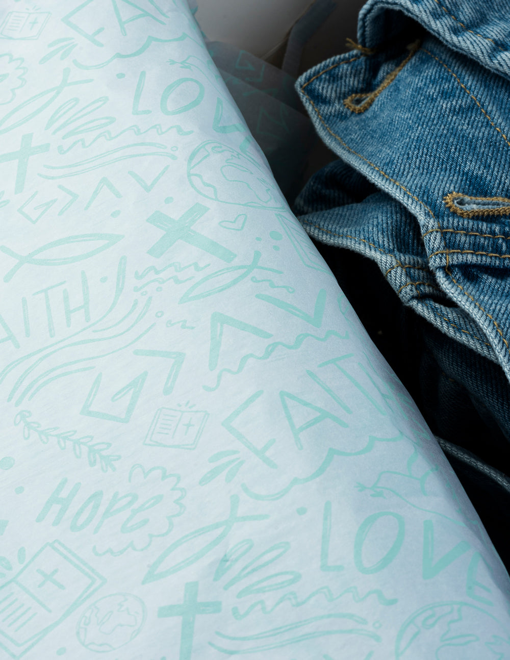 Elevated Faith Apparel Gift Packaging — detail close-up