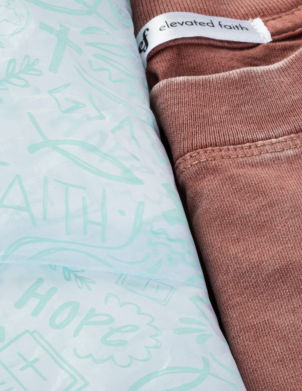 Elevated Faith Apparel Gift Packaging — side view
