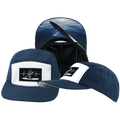 The Heartbeat Brand Paddle Board Hat - 5 Panel - Navy / White - Laser Mesh — main product shot