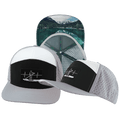 The Heartbeat Brand Paddle Board Hat - Flat Bill - Gray / Black / White - Laser Mesh — main product shot
