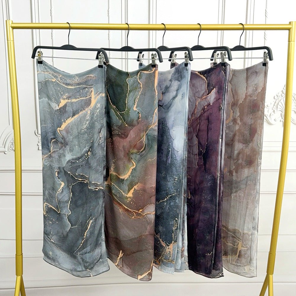 Mariam's Collection Painted Watercolor Modal Hijab in Bohemian Style (MH141) — detail shot 9