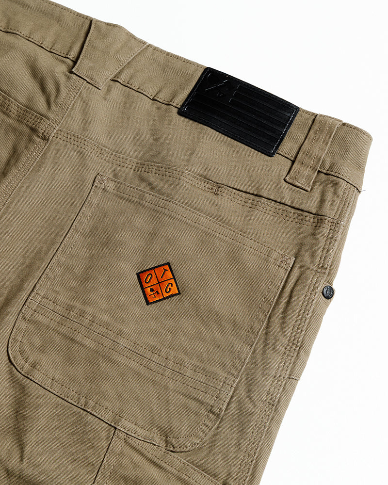 Off The Grid Surplus Trailblazer Boot Cut Pants - Coyote — fabric or material detail
