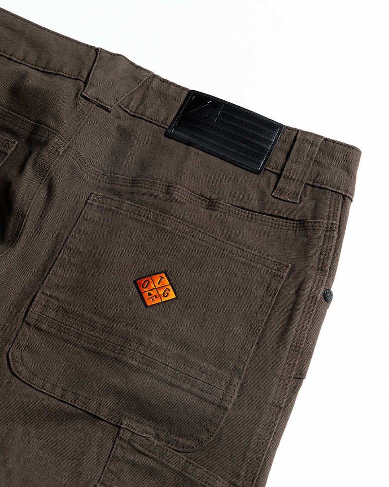 Off The Grid Surplus Trailblazer Taper Fit Pants - DK BRN — color detail