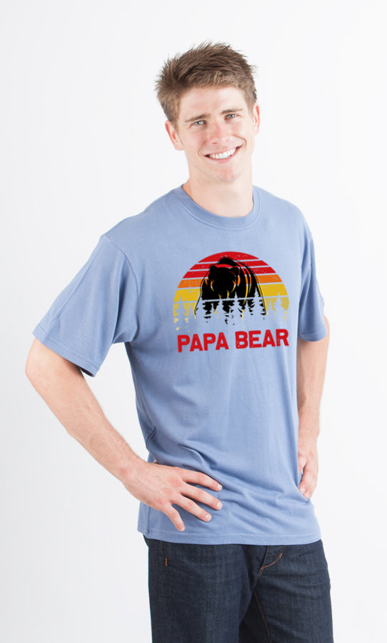 Spun Bamboo Papa Bear Men's Bamboo Viscose/Organic Cotton Short Sleeve Graphic T-Shirt — feature highlight