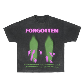 Paranormal Forgotten Garment Dyed Streetwear Tee Cotton Short Sleeve T Shirt