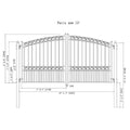 [12-18FT] Heavy-Duty Paris-Style Steel Premium Dual-Swing Driveway Gate (SAK97031) – SAKSBY WHOLESALE, view 7