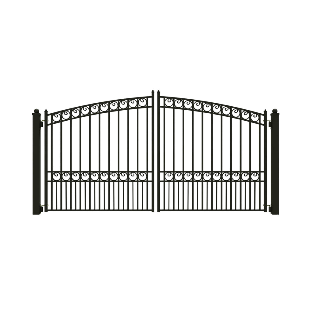 [12-18FT] Heavy-Duty Paris-Style Steel Premium Dual-Swing Driveway Gate (SAK97031) – SAKSBY WHOLESALE