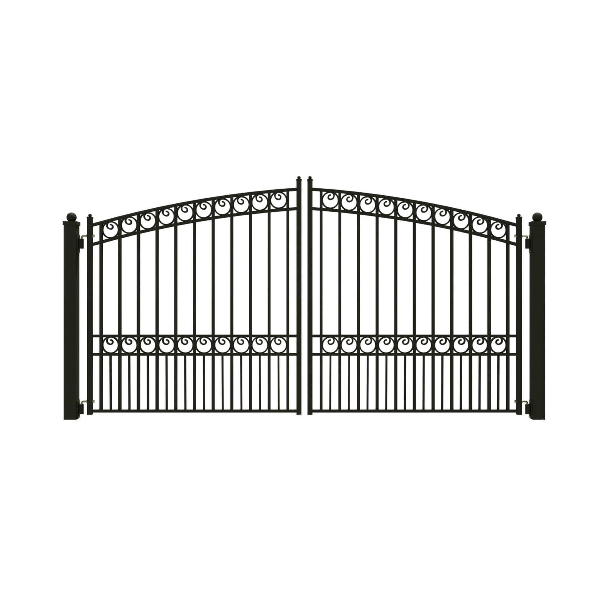 [12-18FT] Heavy-Duty Paris-Style Steel Premium Dual-Swing Driveway Gate (SAK97031) – SAKSBY WHOLESALE