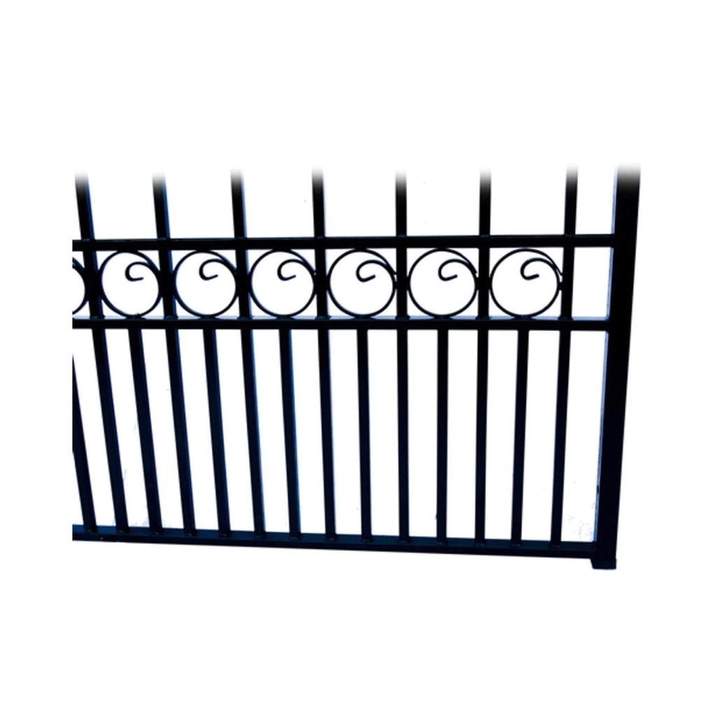 [12-18FT] Heavy-Duty Paris-Style Galvanized Steel Single-Swing Driveway Gate (SAK78643) – SAKSBY WHOLESALE, view 8