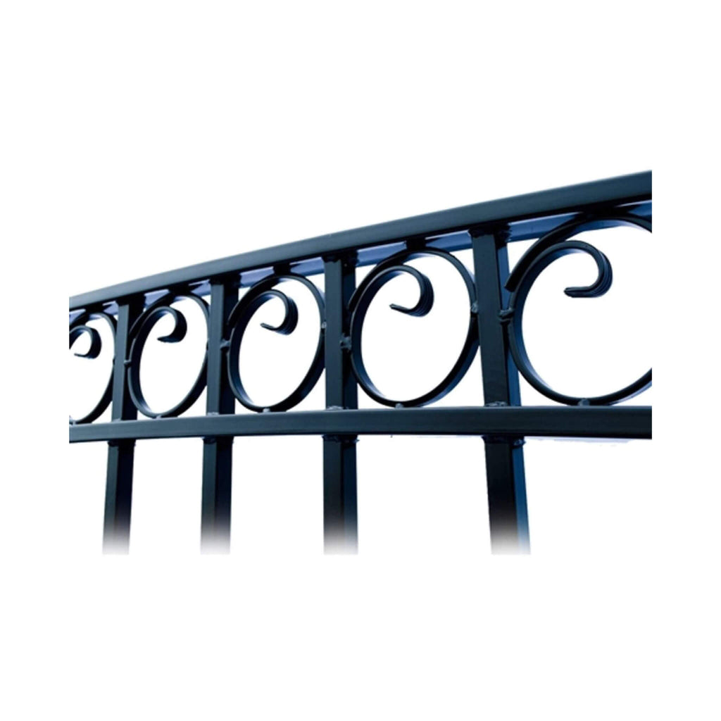 [12-18FT] Heavy-Duty Paris-Style Galvanized Steel Single-Swing Driveway Gate (SAK78643) – SAKSBY WHOLESALE, view 4