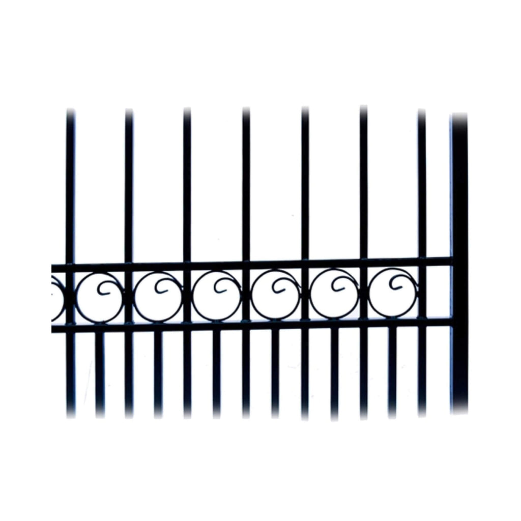 [12-18FT] Heavy-Duty Paris-Style Galvanized Steel Single-Swing Driveway Gate (SAK78643) – SAKSBY WHOLESALE, view 6