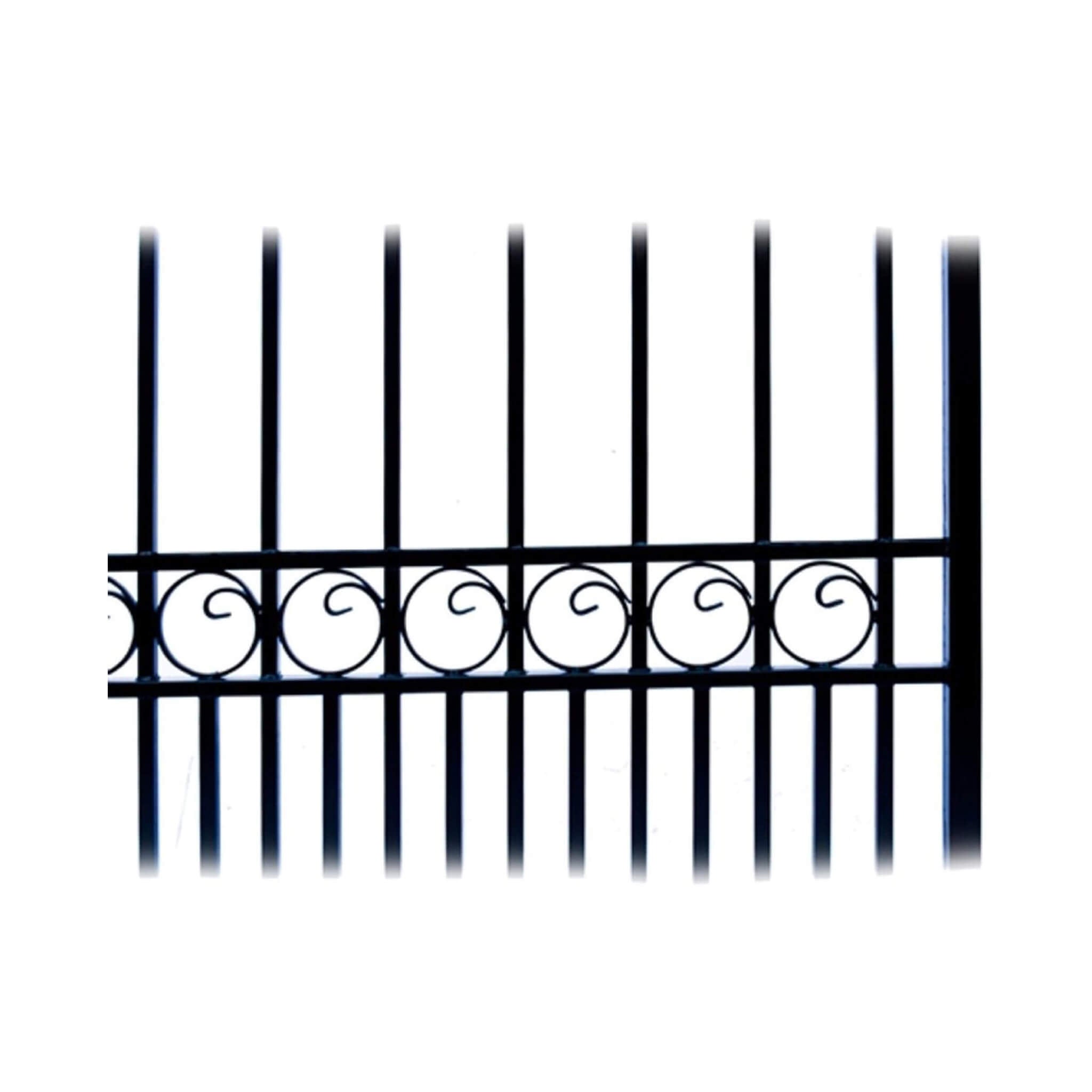 [12-18FT] Heavy-Duty Paris-Style Galvanized Steel Single-Swing Driveway Gate (SAK78643) – SAKSBY WHOLESALE, view 6
