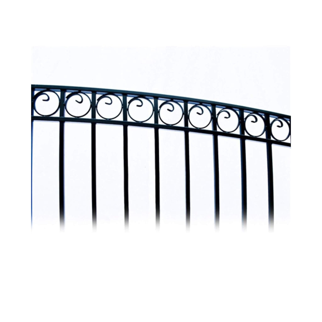 [12-18FT] Heavy-Duty Paris-Style Galvanized Steel Single-Swing Driveway Gate (SAK78643) – SAKSBY WHOLESALE, view 5