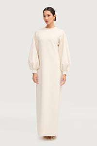 Payton Balloon Sleeve Abaya - Oat Milk Abayas Veiled 