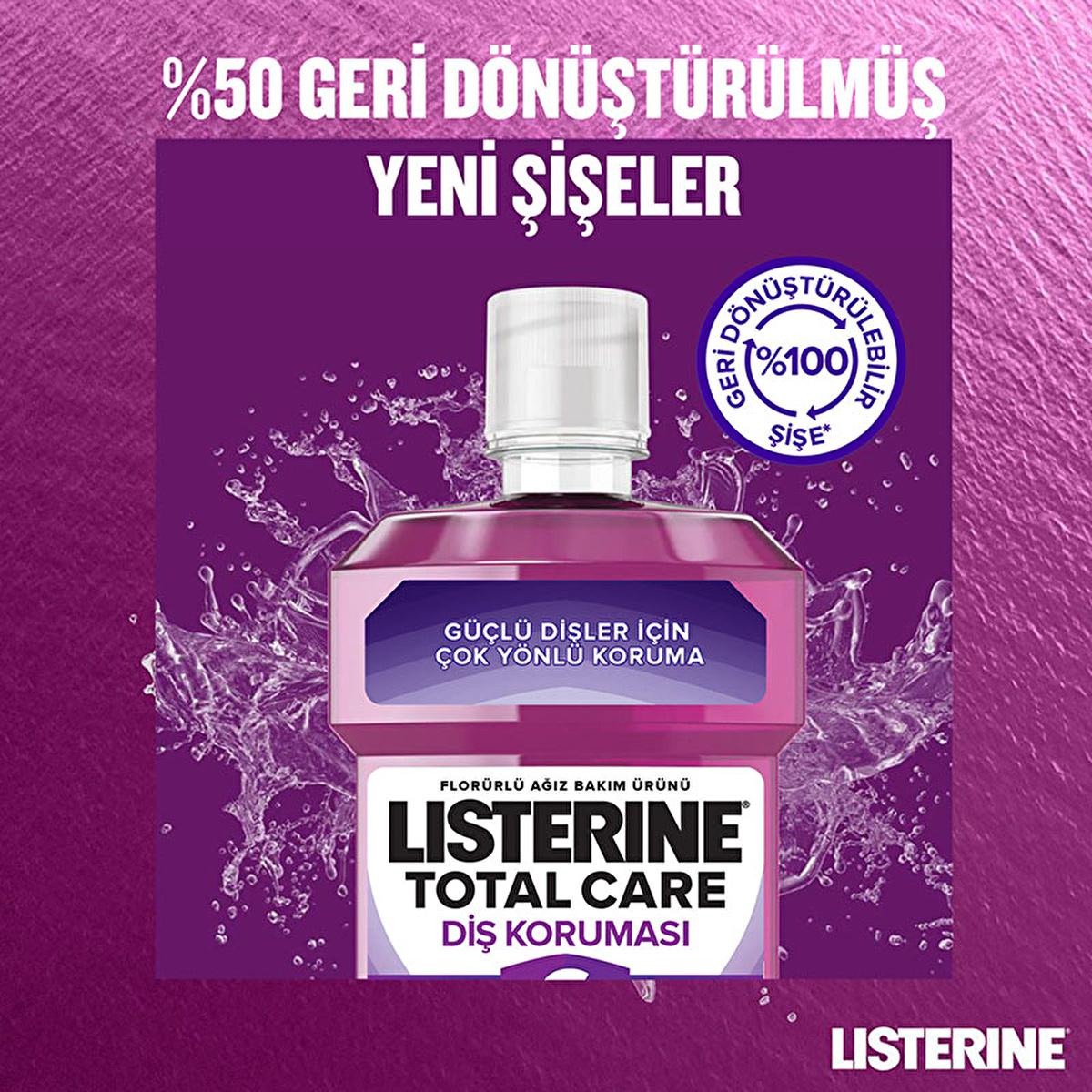 Listerine Total Care Oral Care Mouthwash - 1000ml Deep Cleaning Multi-Benefit Ethanol-Based Mouthwash