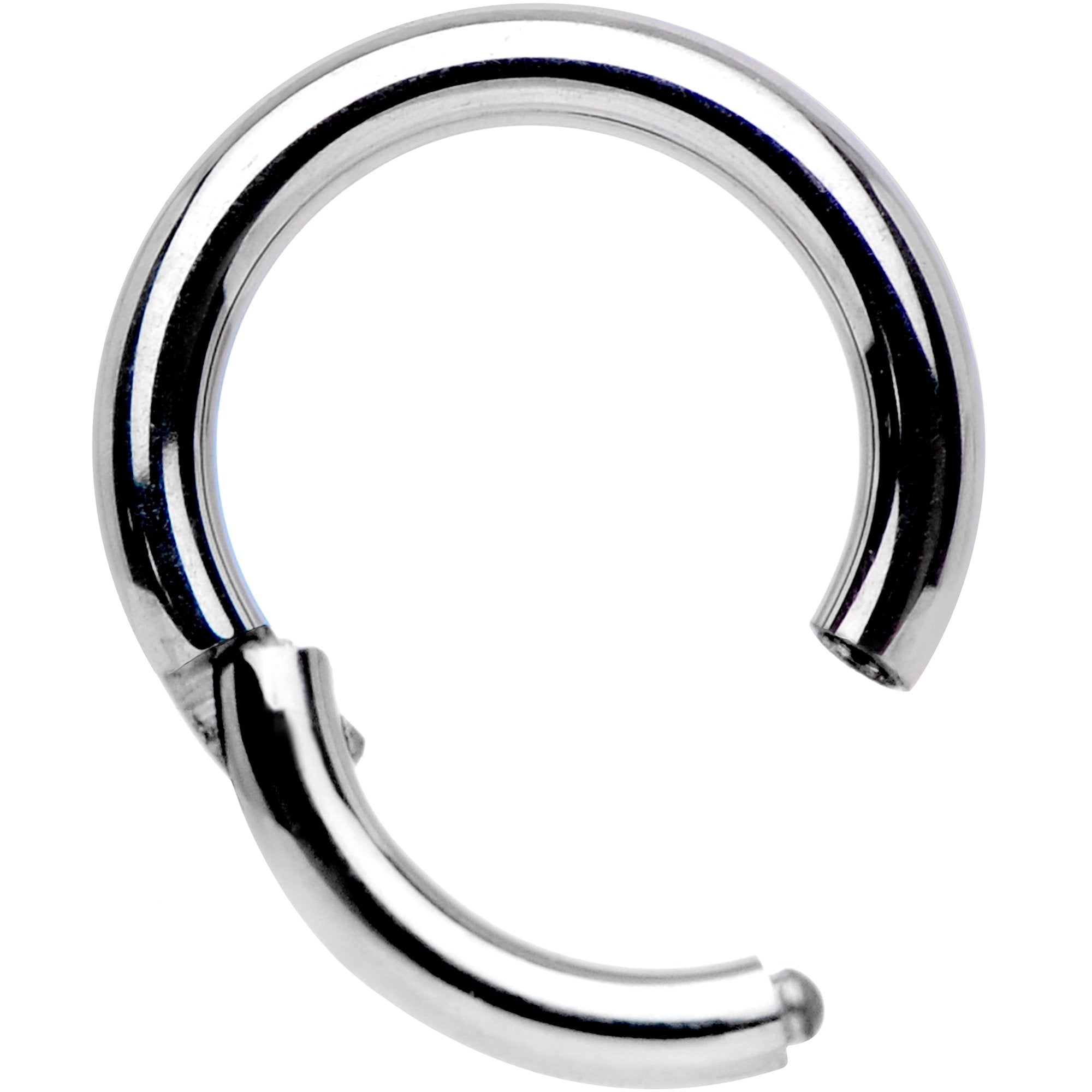 BodyCandy 16G 1/4 Solid G23 Implant Grade Titanium Hinged Segment Ring — detail and construction