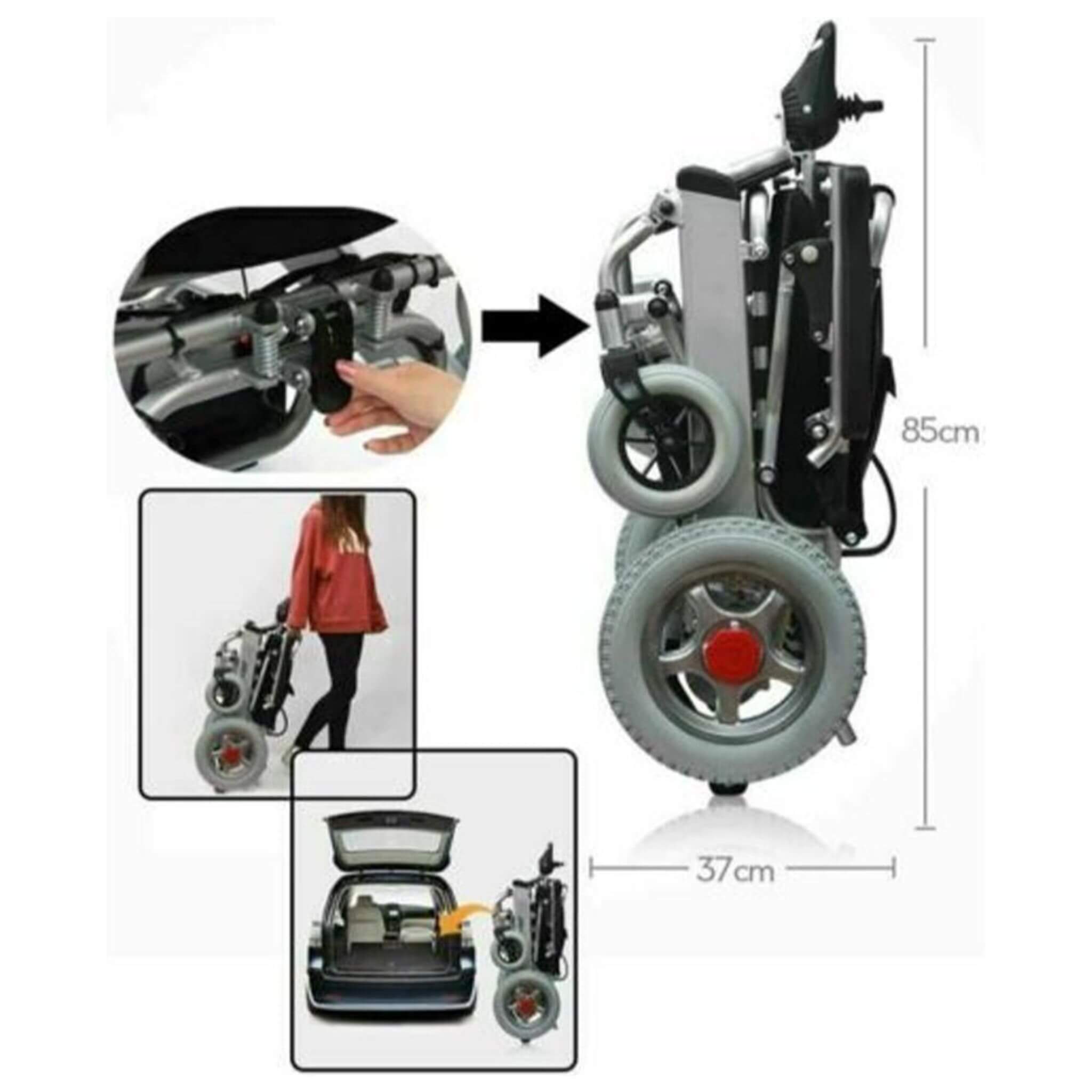 PCMOS WD602 17.5-Inch Heavy-Duty Electric Motorized Lightweight Wheelchair, 250LBS (SAK56491) – SAKSBY WHOLESALE, view 12