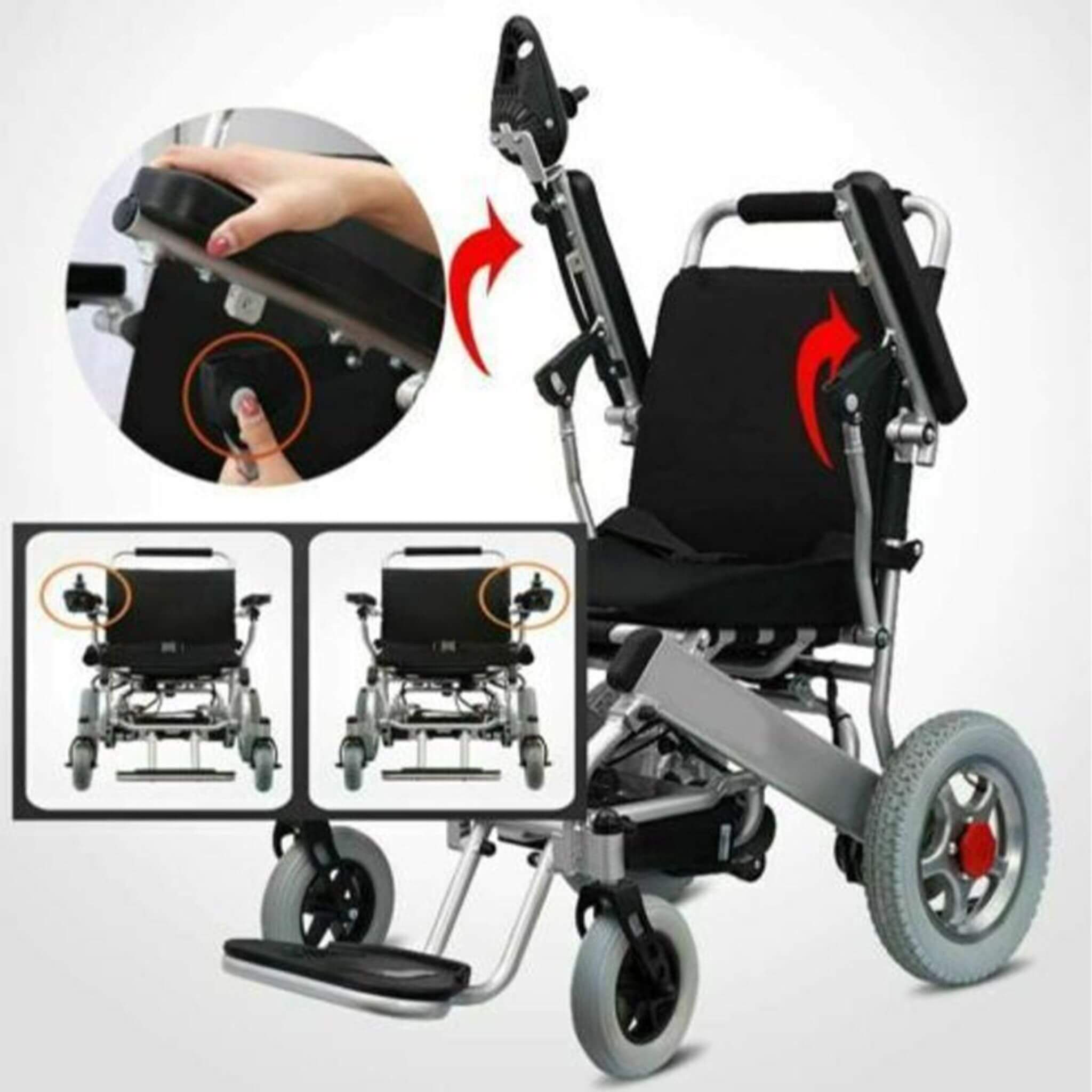 PCMOS WD602 17.5-Inch Heavy-Duty Electric Motorized Lightweight Wheelchair, 250LBS (SAK56491) – SAKSBY WHOLESALE, view 7