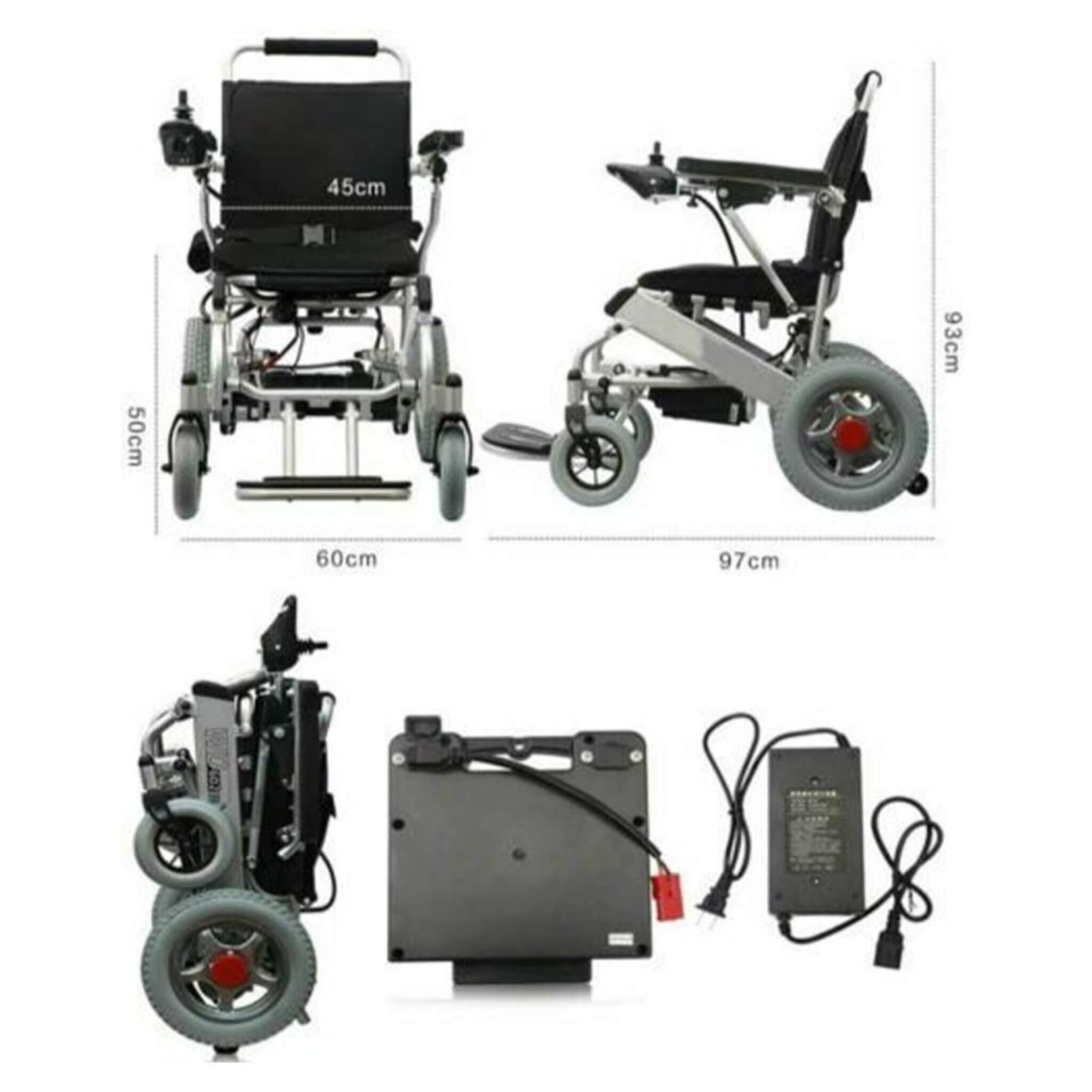 PCMOS WD602 17.5-Inch Heavy-Duty Electric Motorized Lightweight Wheelchair, 250LBS (SAK56491) – SAKSBY WHOLESALE, view 14