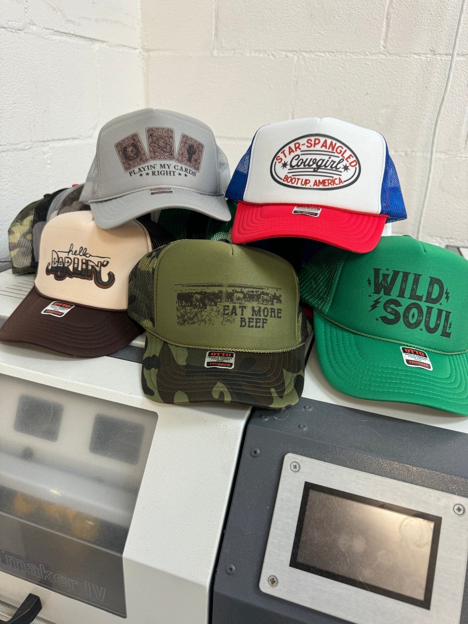Wild Junkie Perfectly Imperfect Trucker Hats — detail close-up