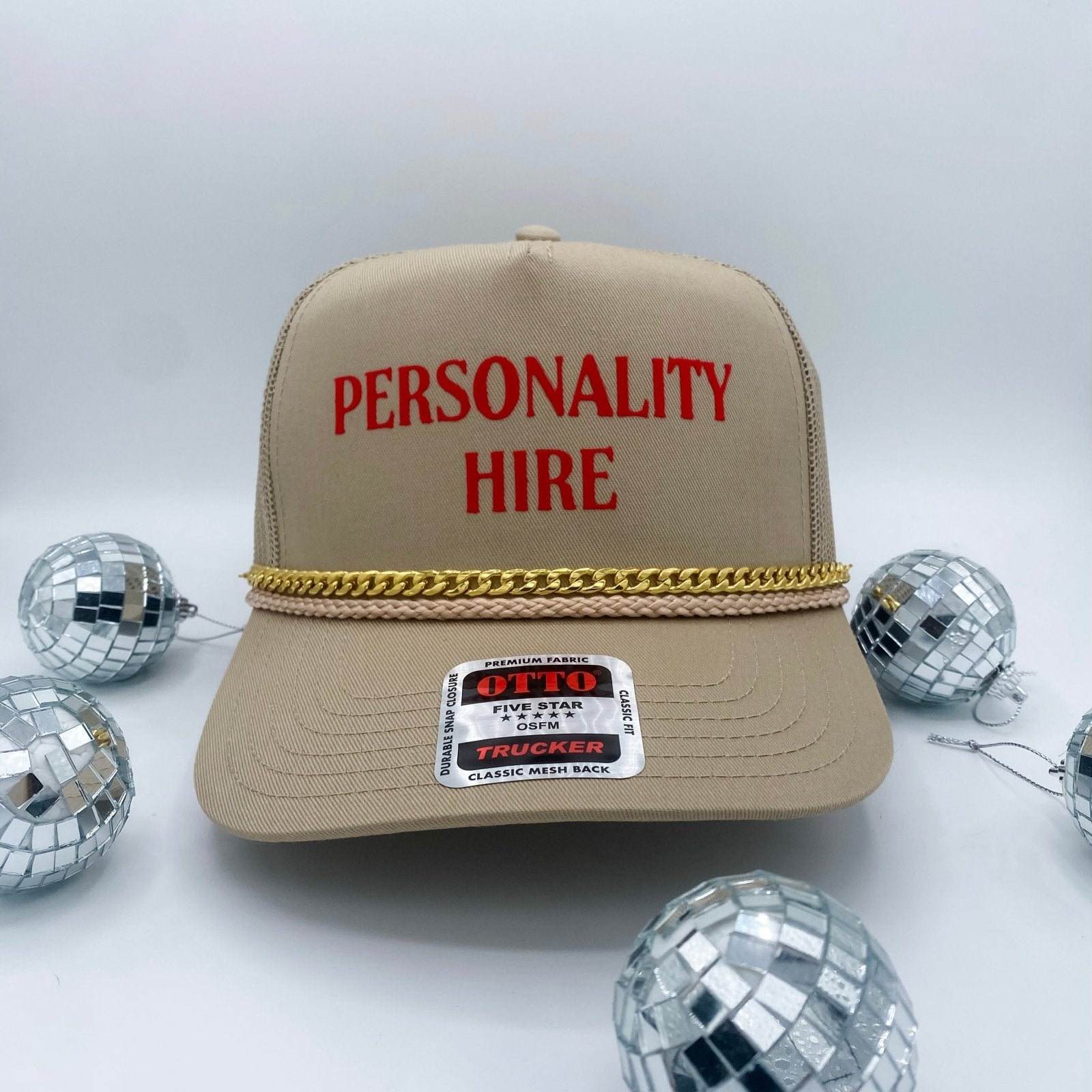 Coco & Rho Personality Hire- Trucker Hat — detail close-up