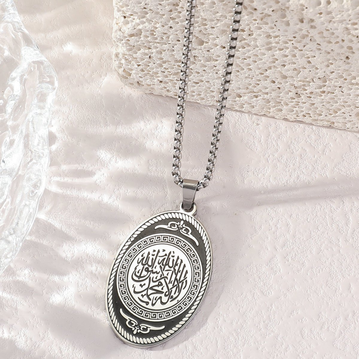 Mariam's Collection Personalized and versatile retro men's titanium steel necklace(MAC225)(WITH… — detail shot 7