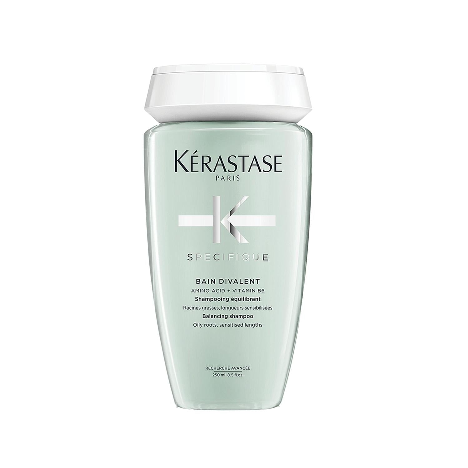Kerastase Specifique Bain Divalent Anti-Oil Shampoo - Controls Oil Production, Professional Hair Care for Oily Hair